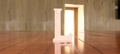 Standing Letter L in a Gypsum Floral Style