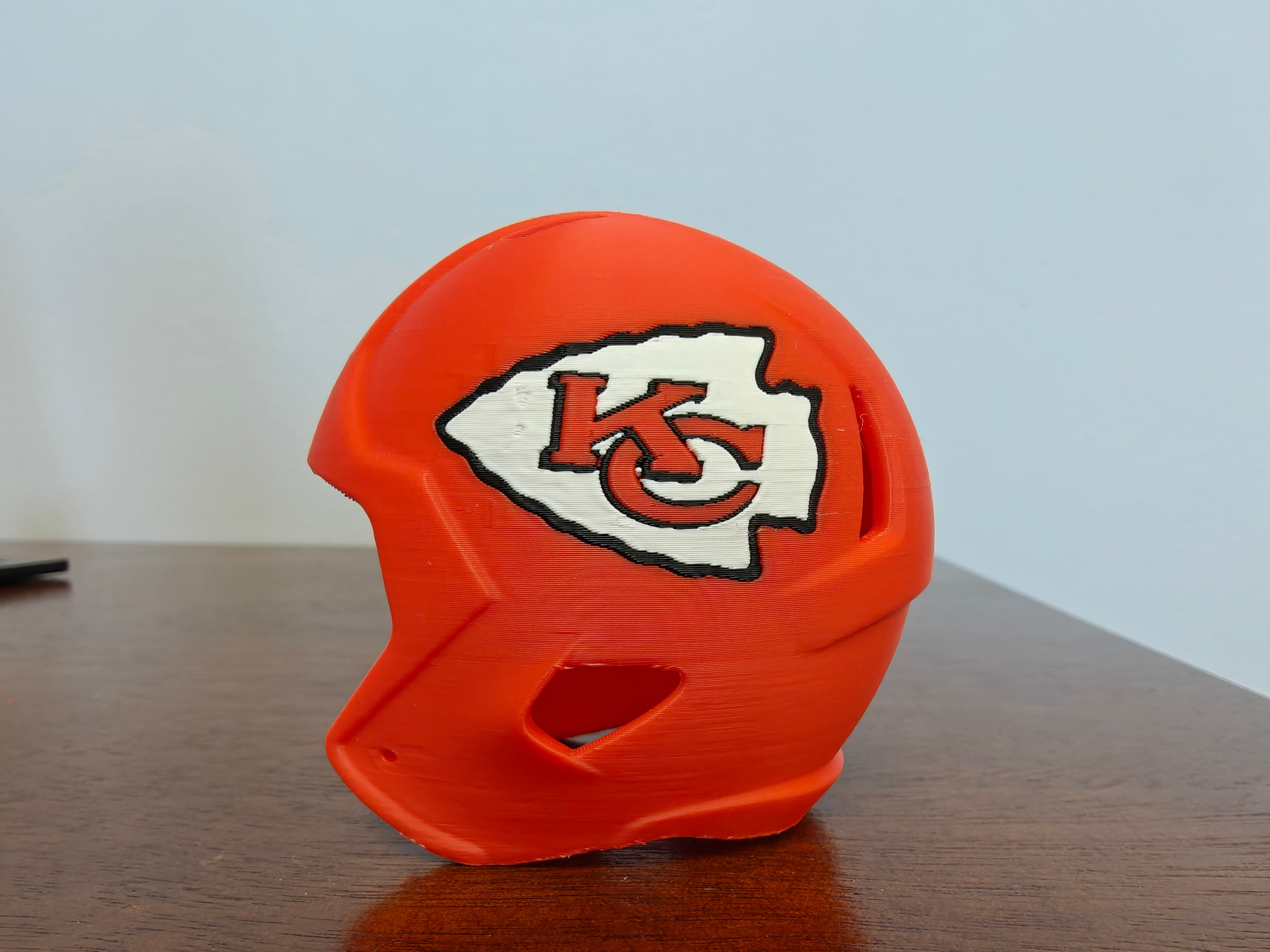 KC Chiefs Football Helmet for 500% Brick Man