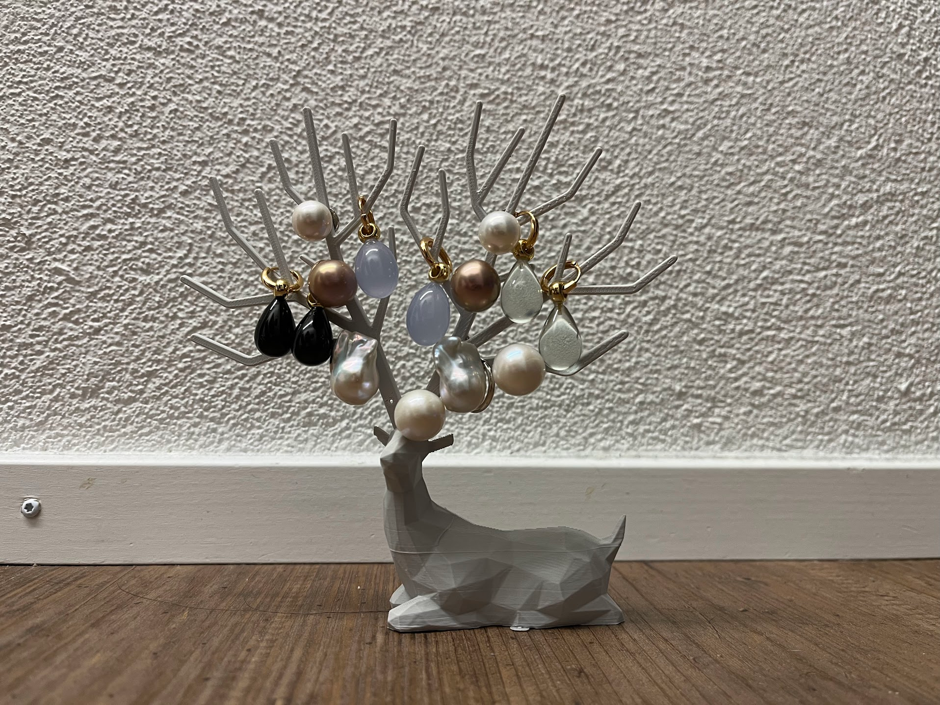Antler with earring holes for Jewellery deer