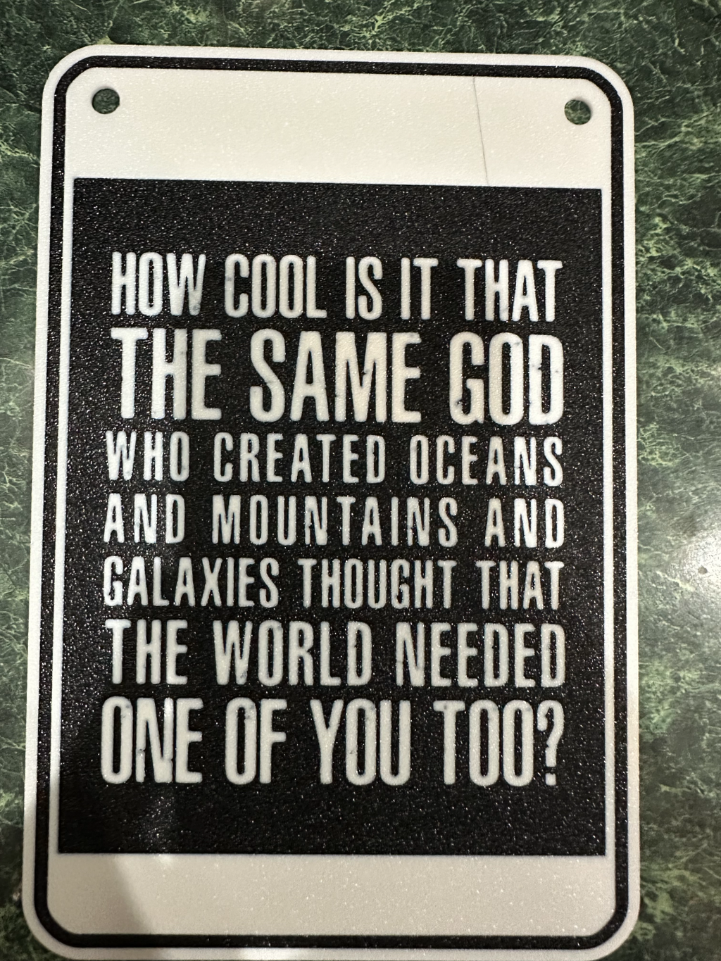 God created you too