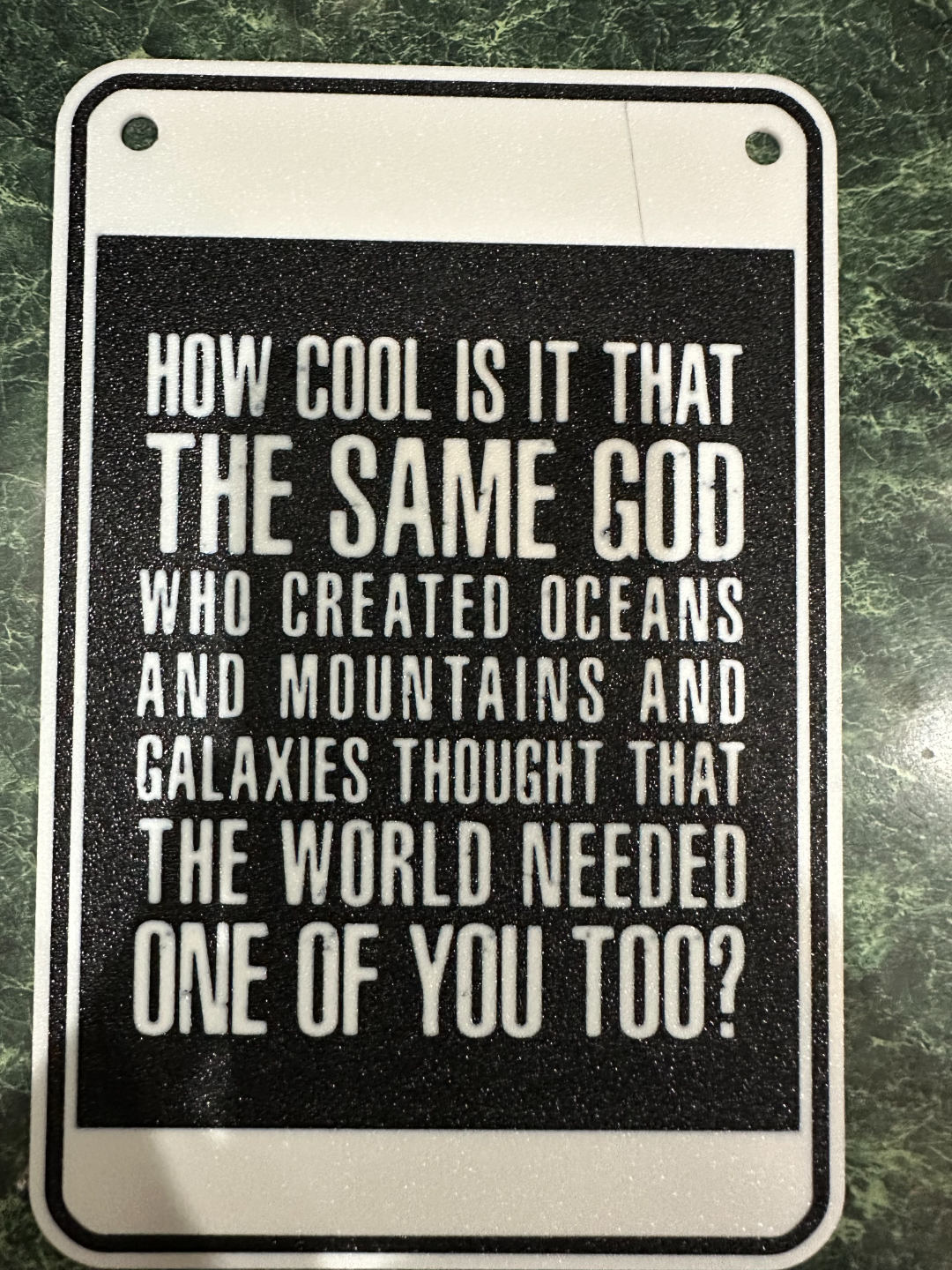 God created you too