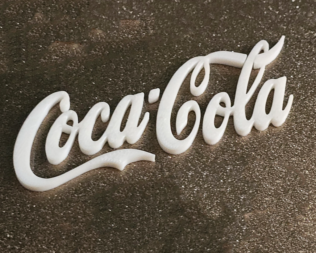 Coca-Cola Logo - 3D Printed