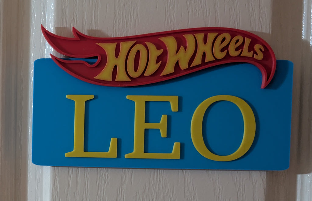 Hot Wheels Name Plate