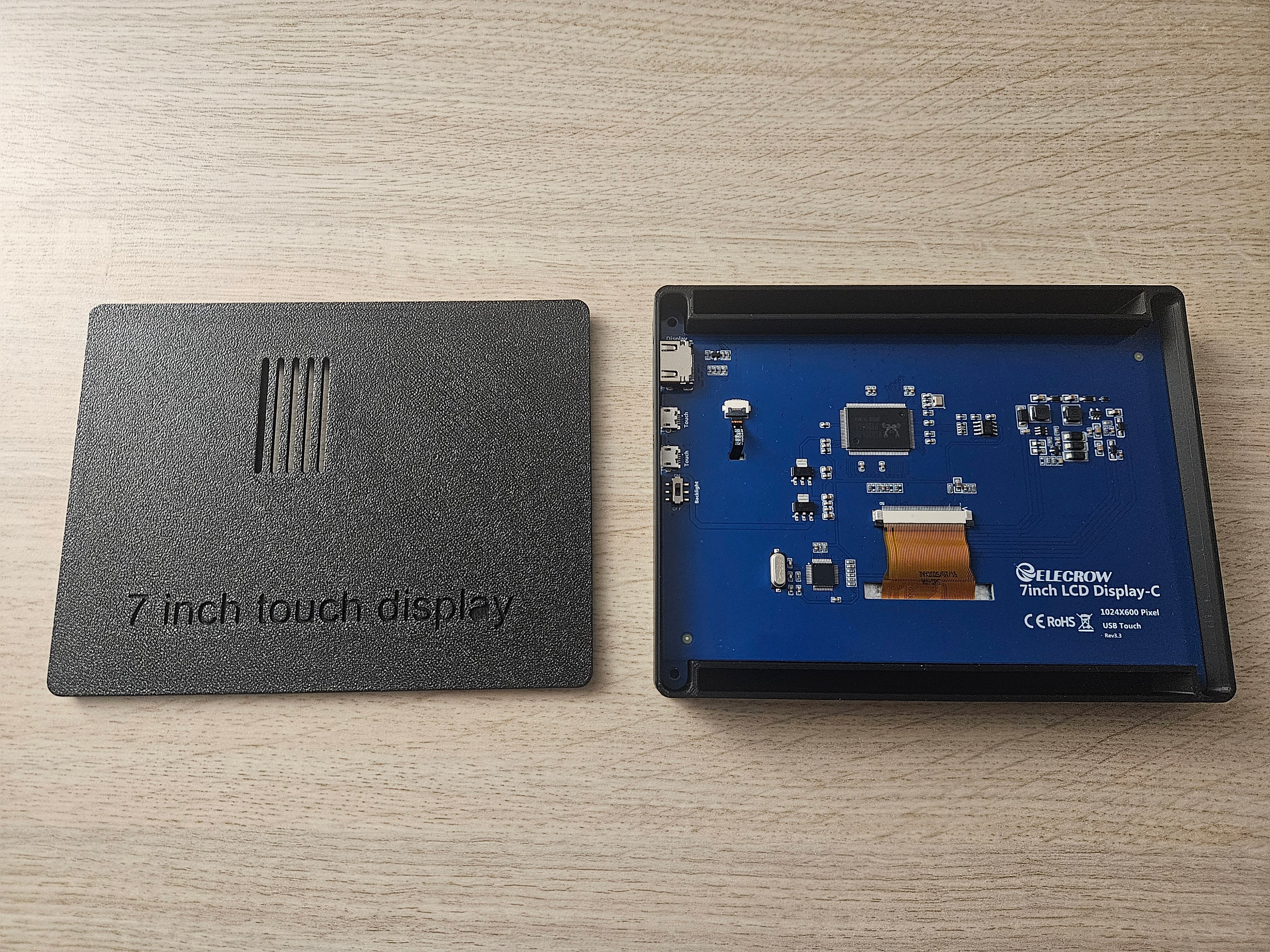 Raspberry Pi 7" Touch Display Case (snap-fit)