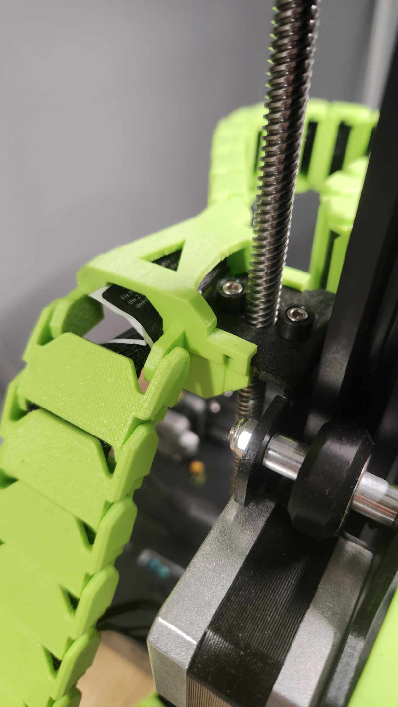 Ender 3 S1 Pro - Extruder Cable Chain - X- Axis Support Modified
