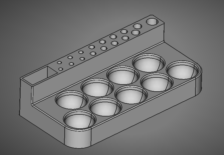 Paint palette with paintbrush organizer