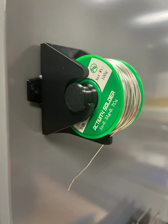Wall Mountable Solder Spool Holder