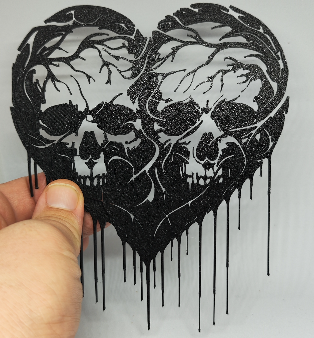 Heart and skull wall art 2