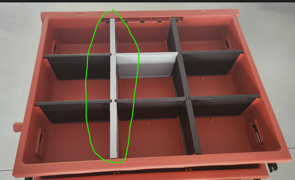 Long divider >> 3-drawer Milwaukee Packout toolbox