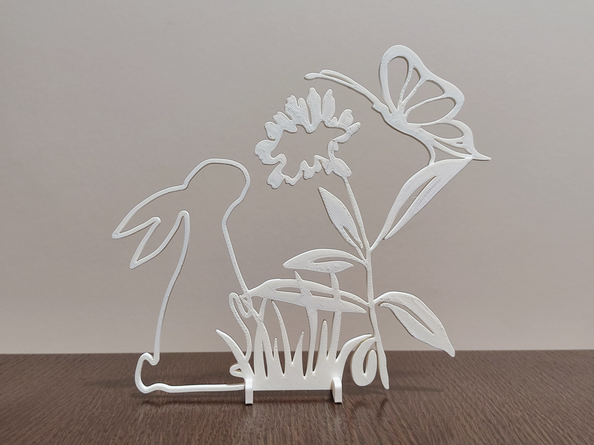 Minimalist 3D Art – Bunny & Nature Scene