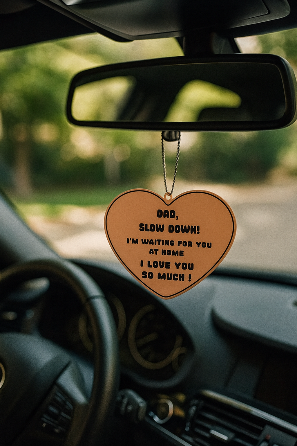 Dad, Slow Down! Rearview Mirror Hanging Tag