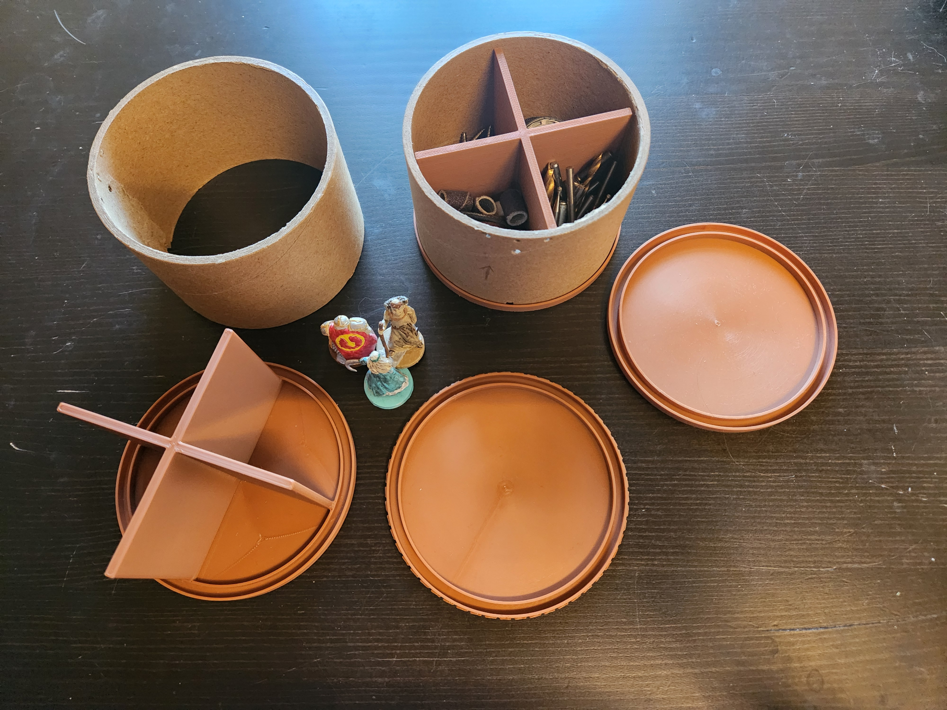 Bambu cardboard spool core bin