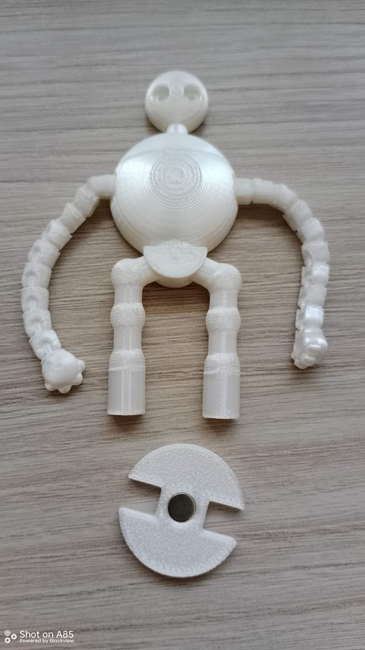 Magnetic white robot
