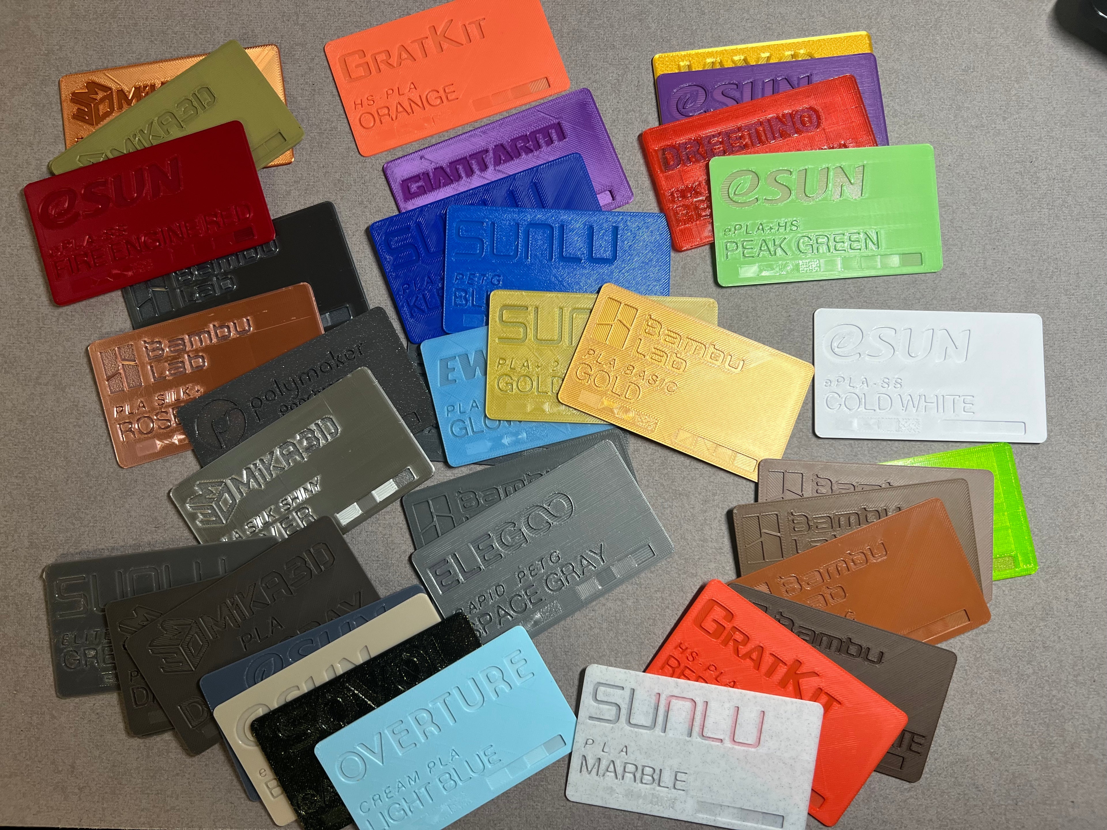 Business Card Swatch - Filament Management System