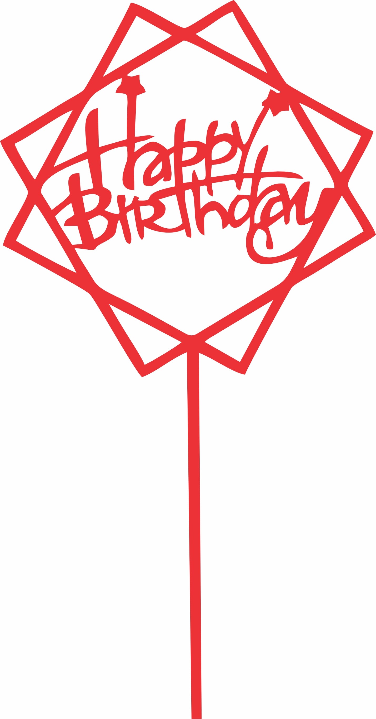 Cake Topper - Happy Birthday