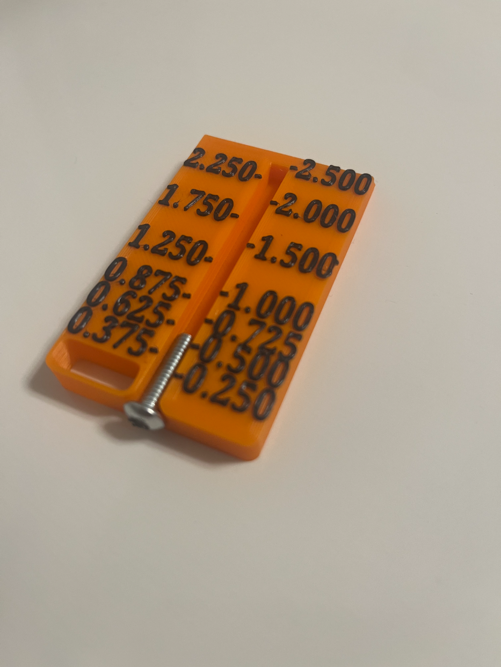 Vex V5 Screw Sizer