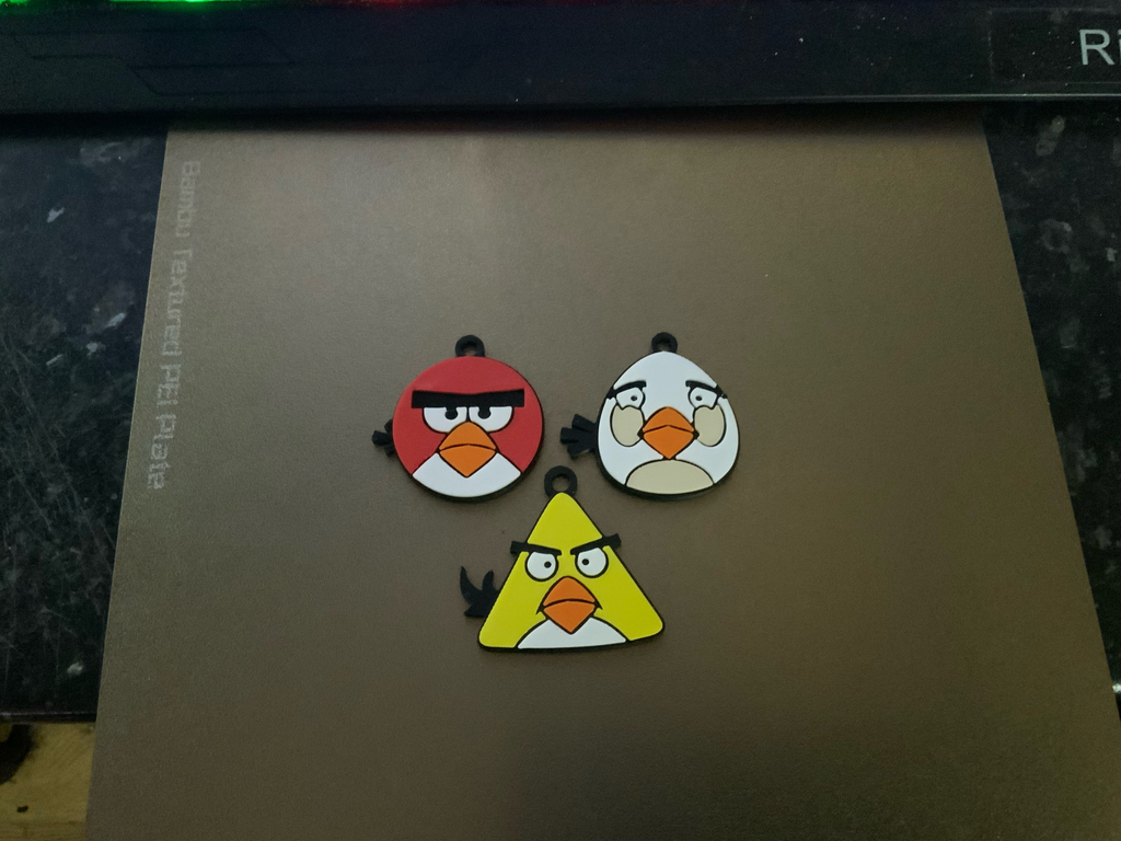 angry birds set keychains/charms (free commercial)