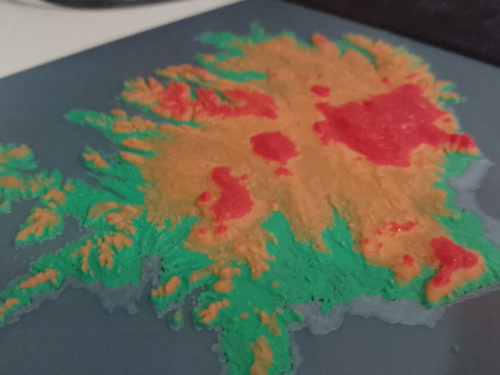 topographic map of iceland