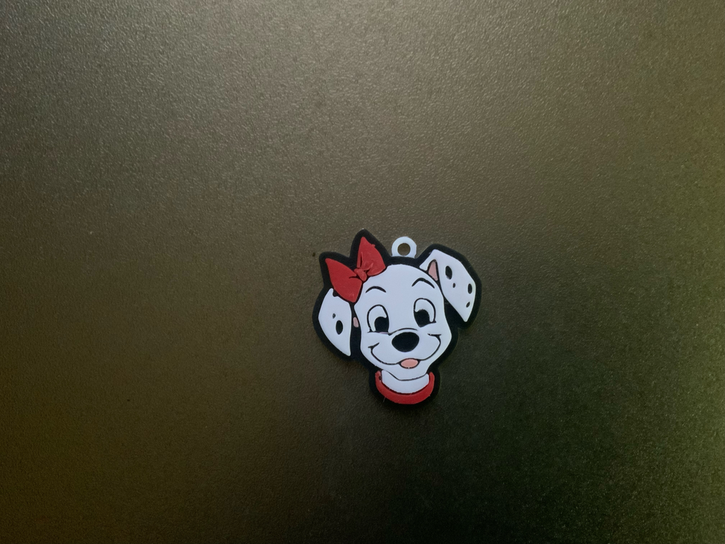 cute cartoon character dalmation keychain / necklace charm (free for commercial use)