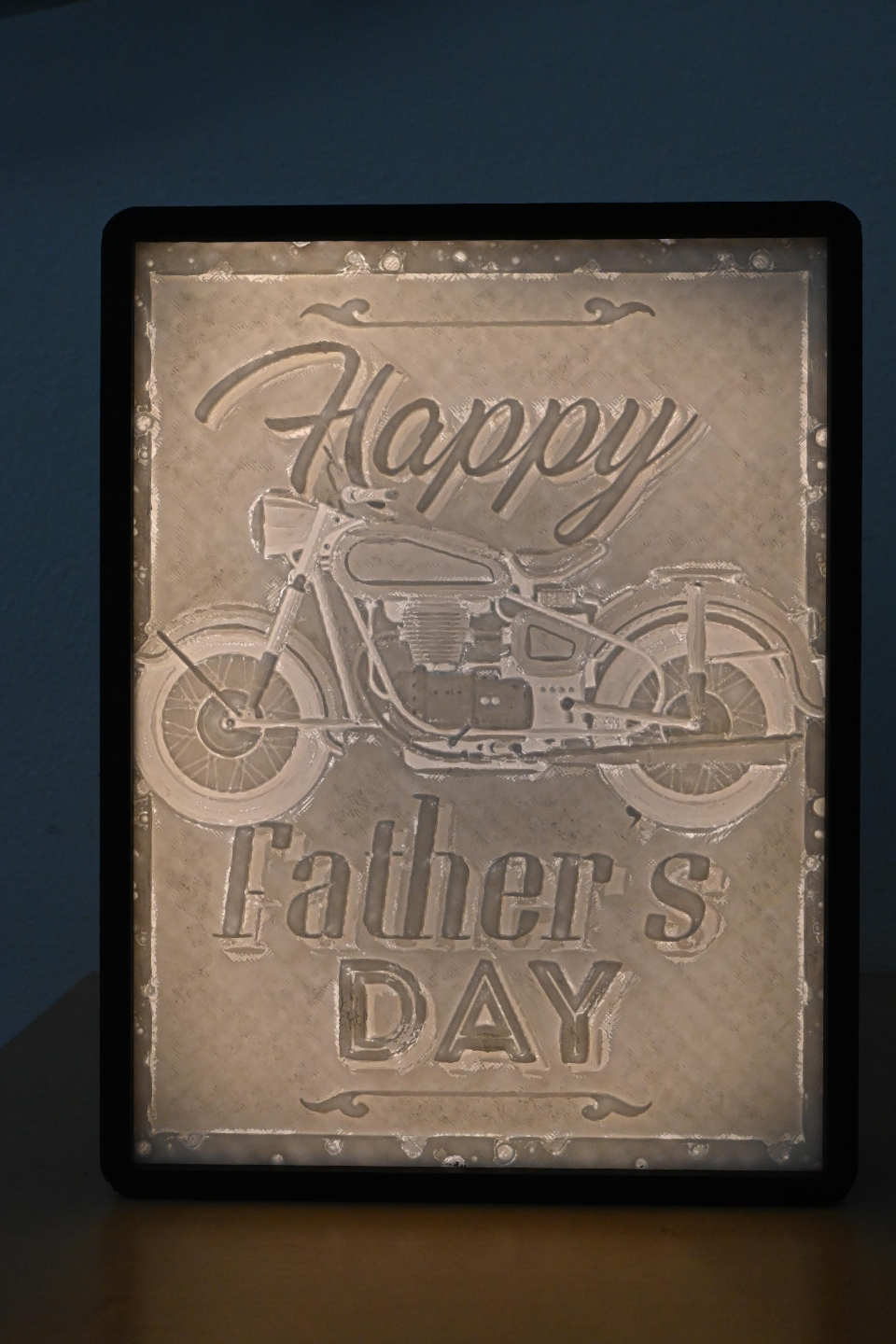 Father's Day Retro Motorbike Lightning Picture