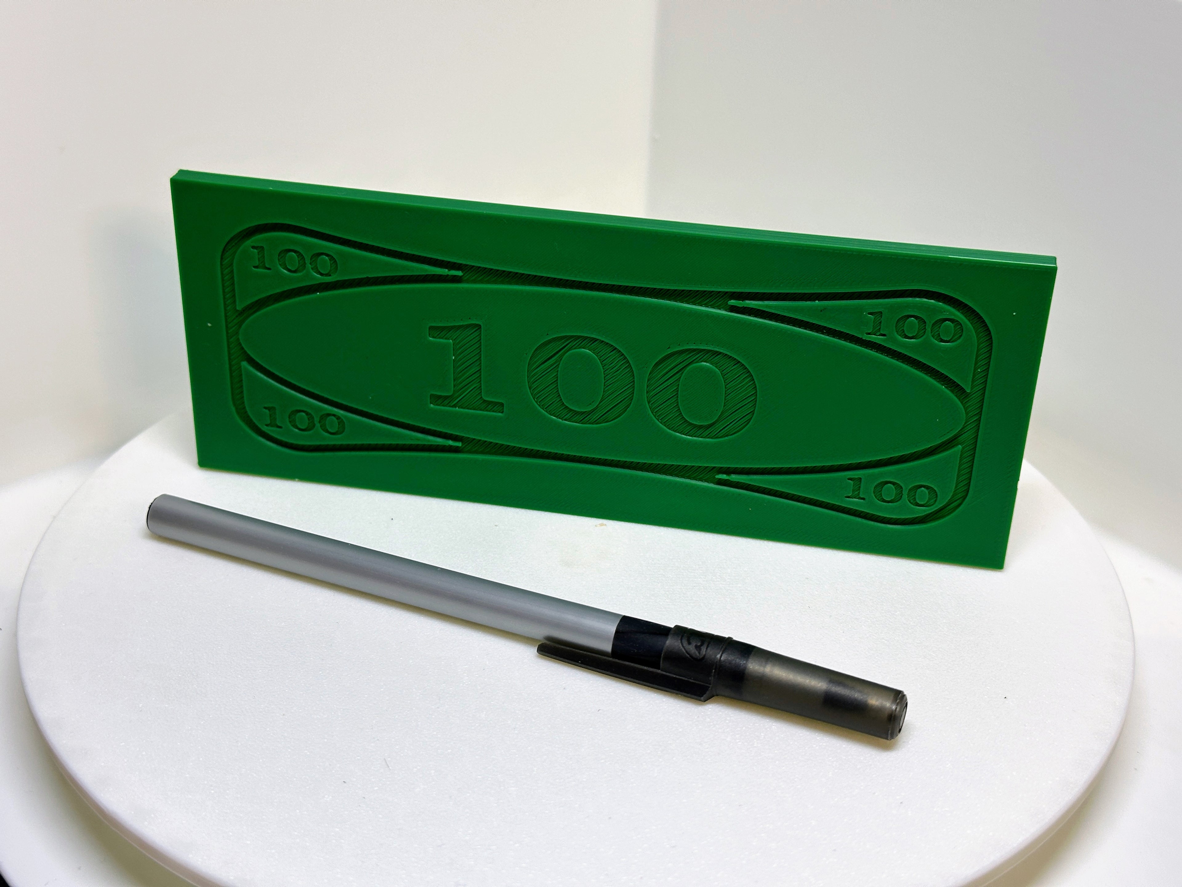 Brick Hundred 100 Dollar Bill Life Size