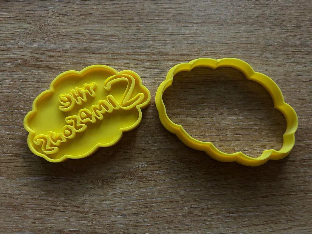 The Simpsons Logo Cookie Cutter and Stamp