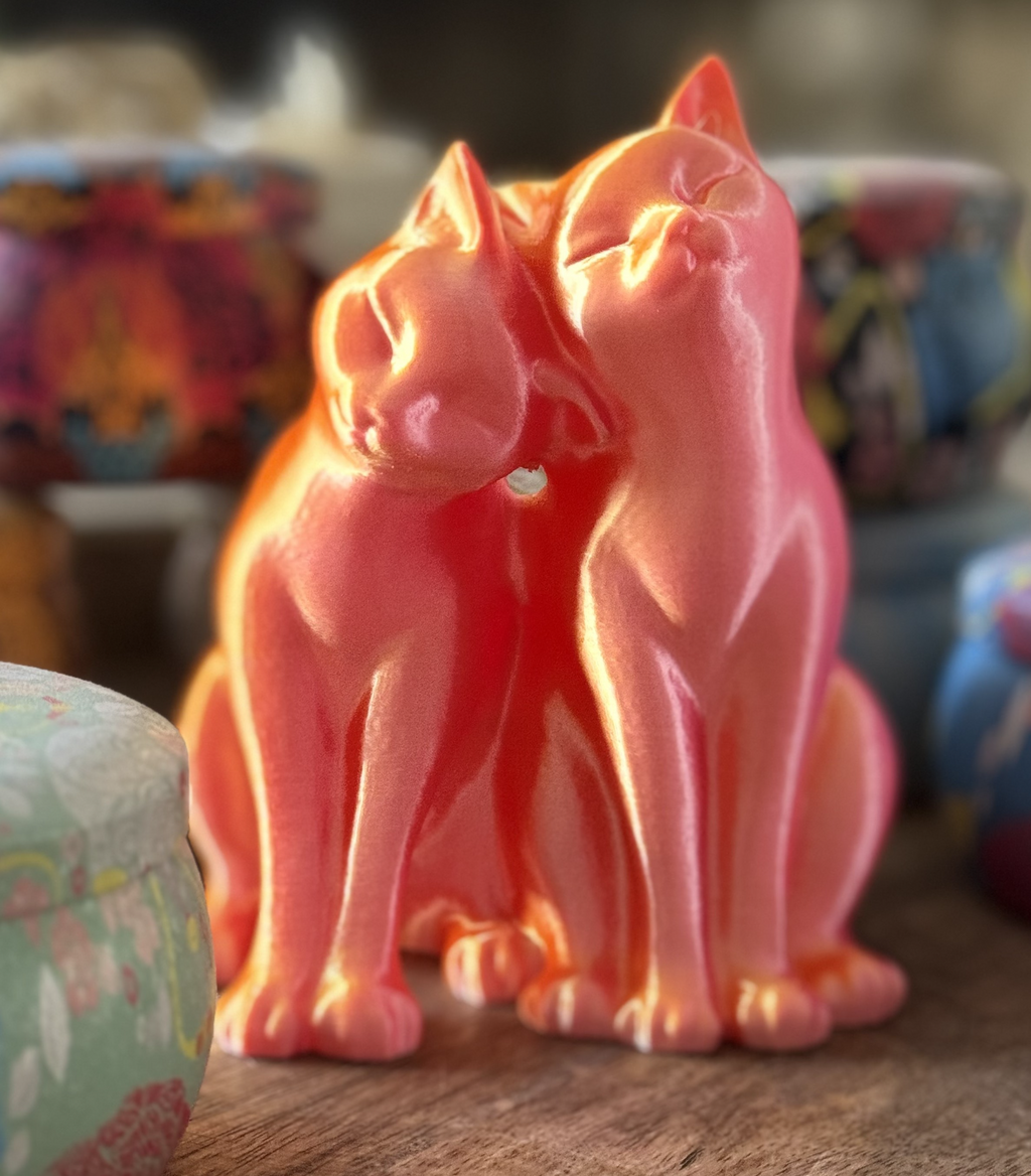Two Nuzzling Cats
