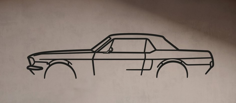 Ford Mustang 1968 2D wall art