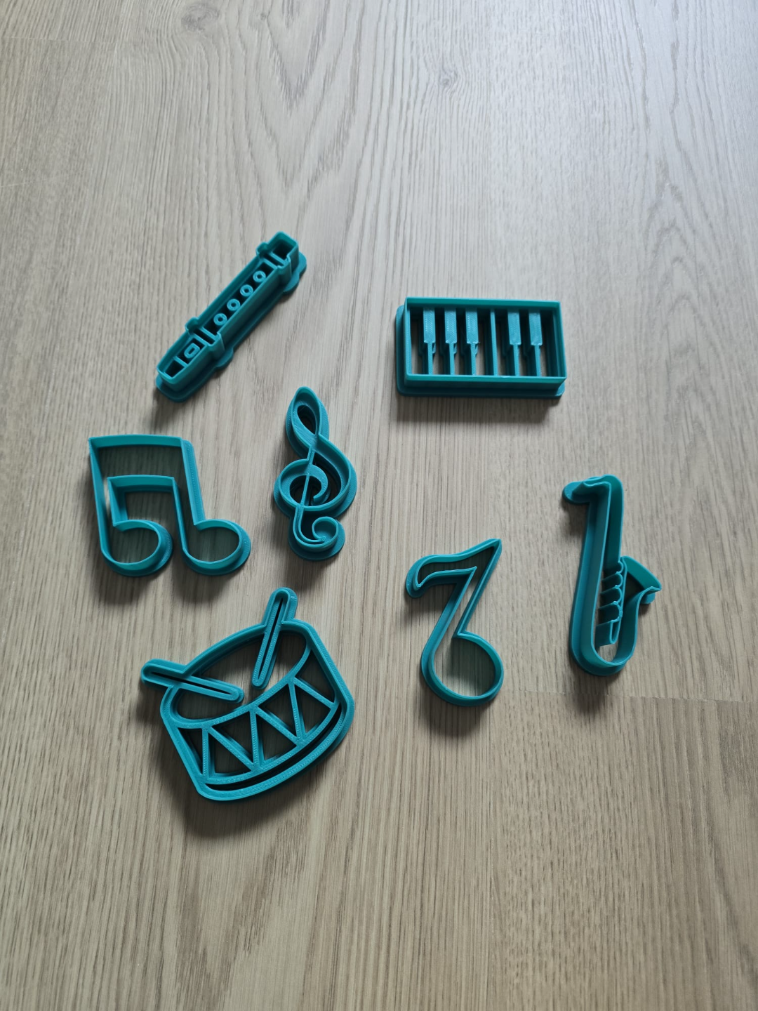 Music Theme Cookie Cutters Notes Drum Flute Piano