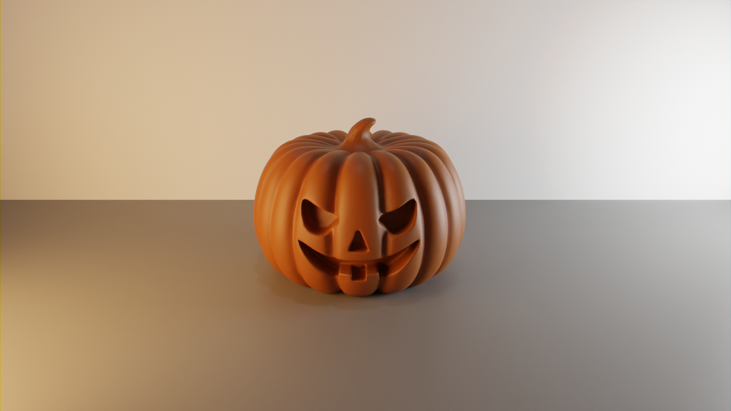 Scary halloween pumpkin head