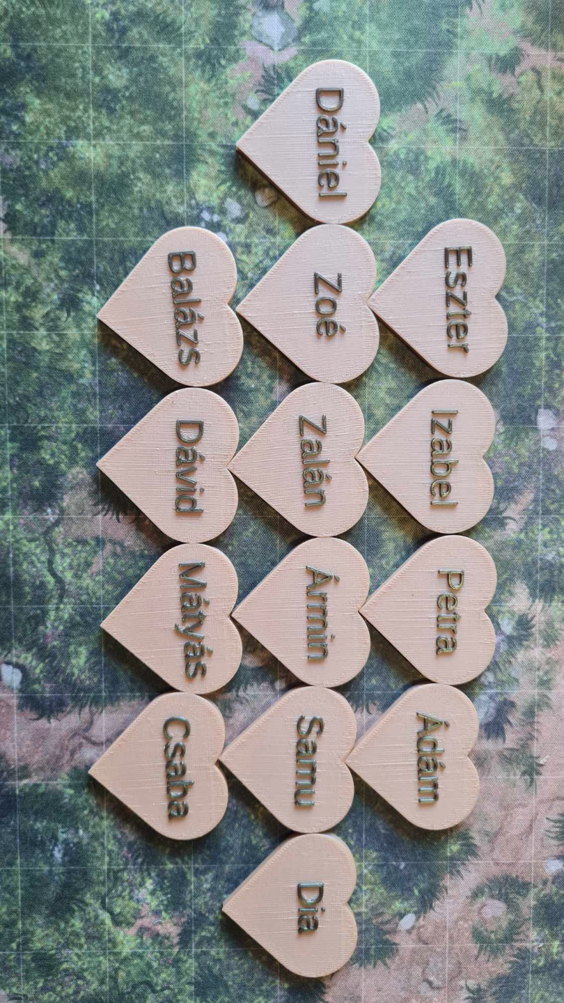 Small heart with editable text