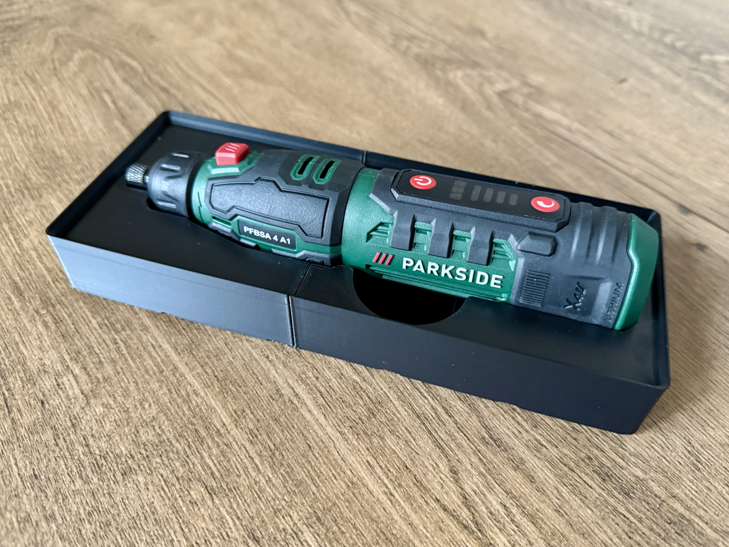 Gridfinity bin for Parkside PFBSA 4 A1 Rotary Tool