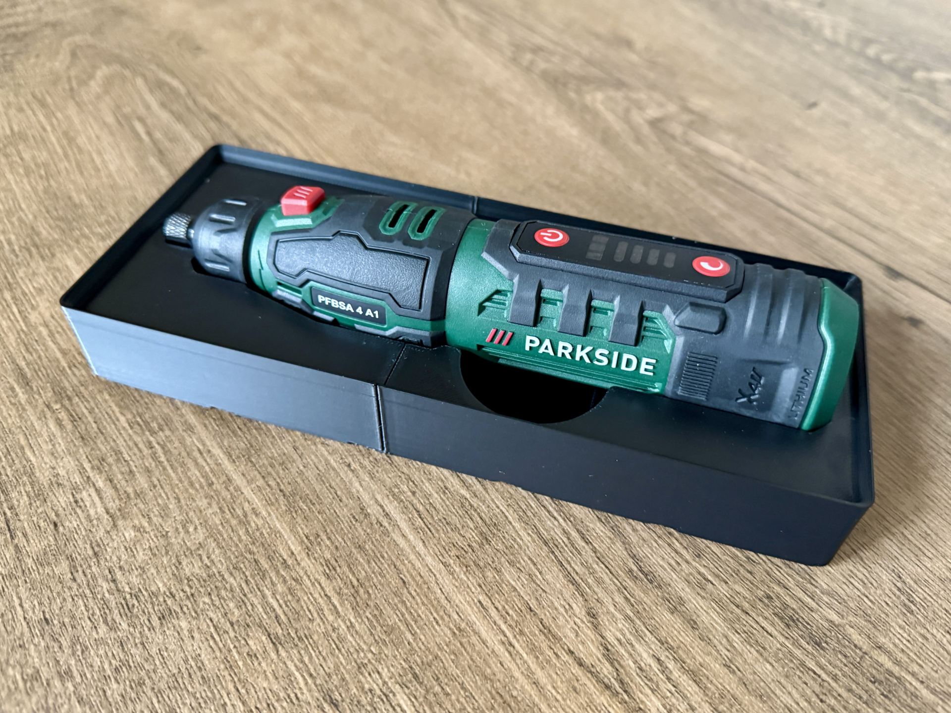 Gridfinity bin for Parkside PFBSA 4 A1 Rotary Tool