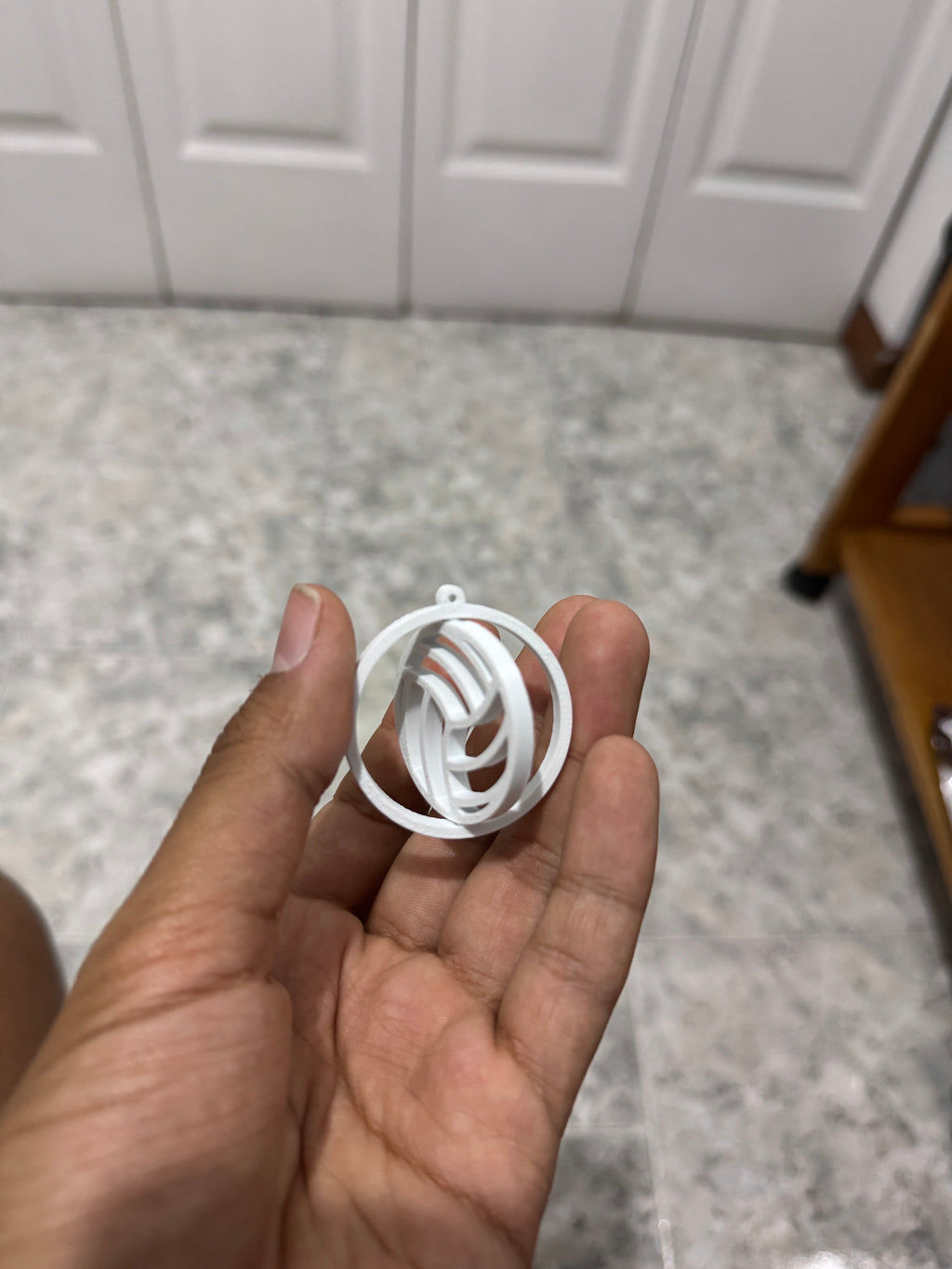 Rotating Volleyball Keychain