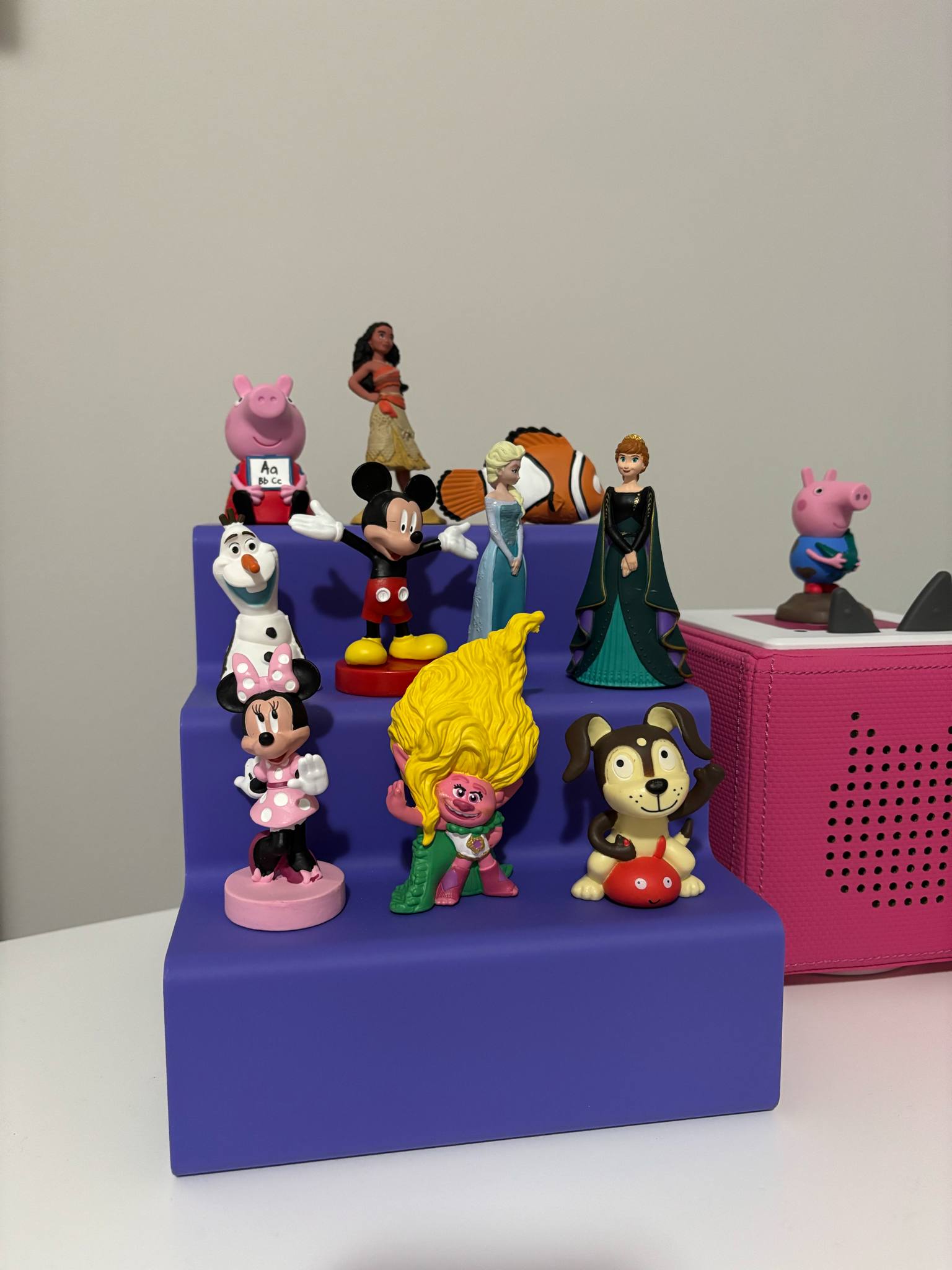 Small three tier display shelf
