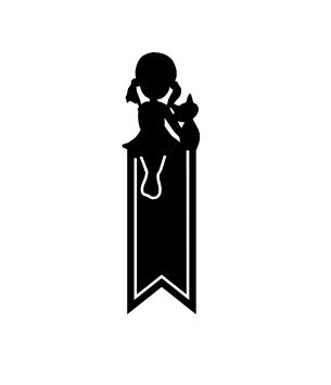 Girl & Cat Bookmark