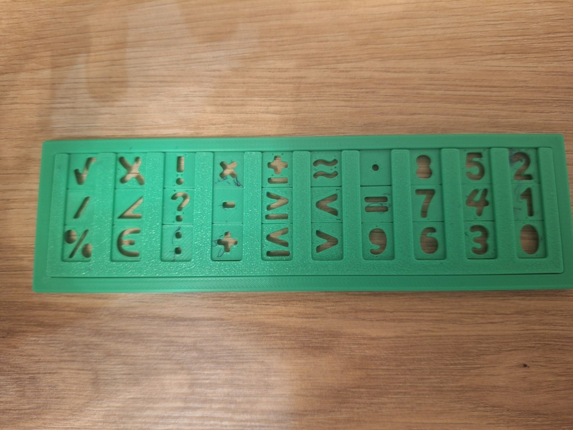 modular stencil, 10×3 characters