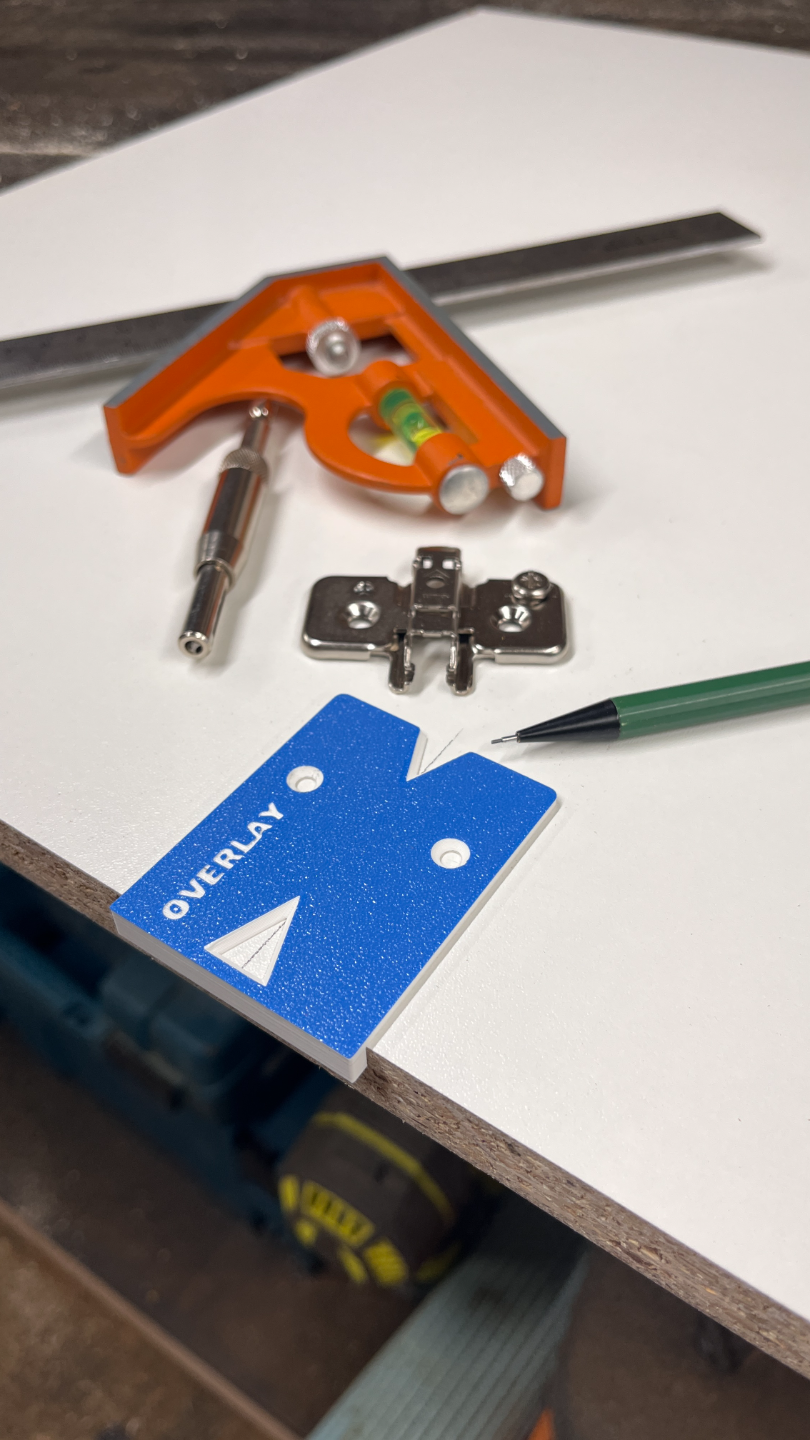 Euro hinge mounting plate jig