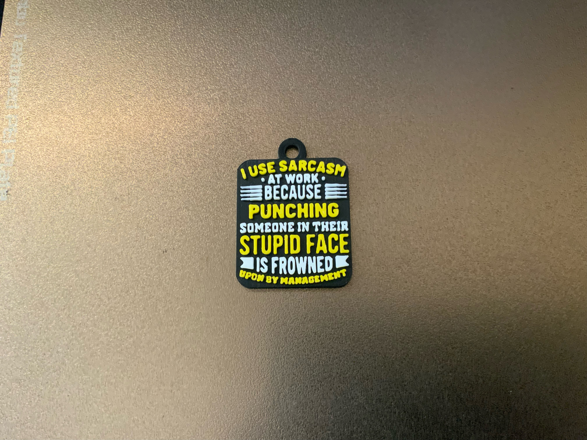 sarcasm keychain / charm (free commercial)