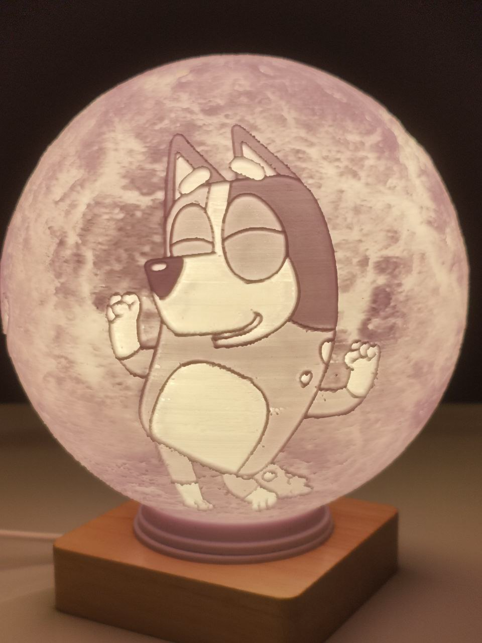 Bluey Moon Lamp