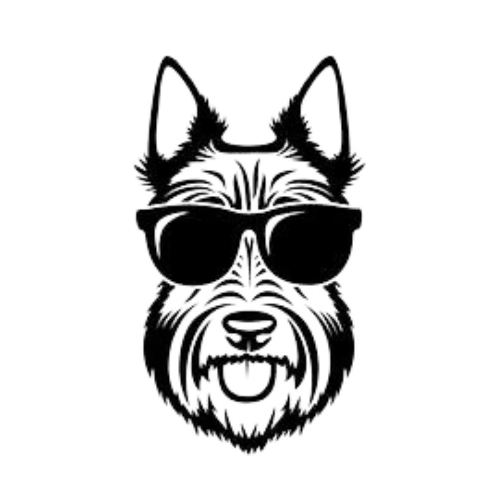 Scottish Terrier with Sunglasses Keychain