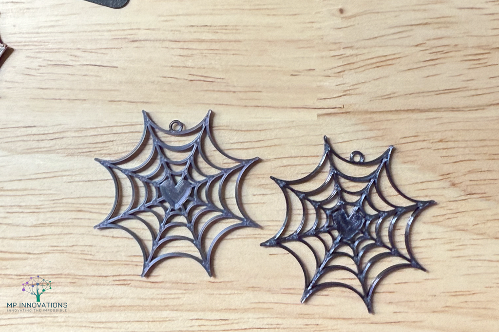 Spider Web with Heart Earrings