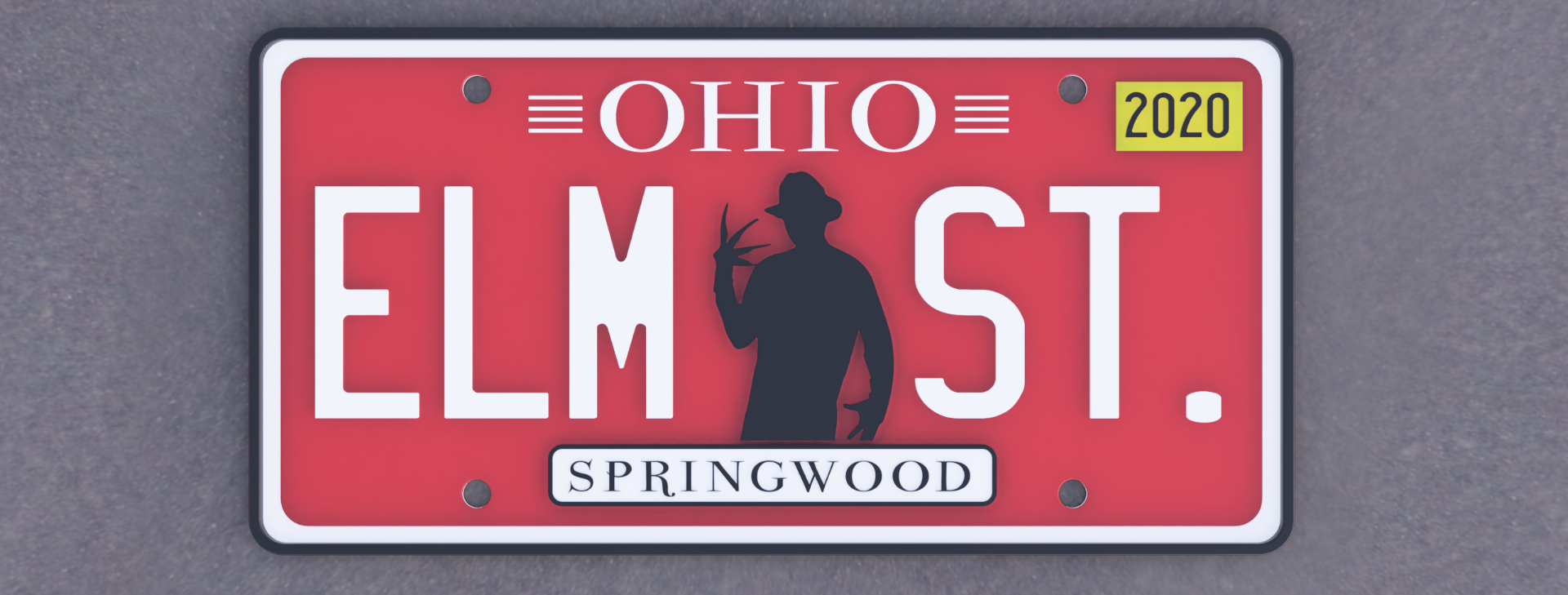 Halloween Elm St Sign