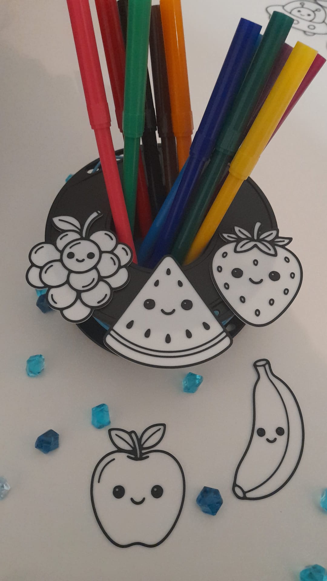 Kit Pintura Infantil. Frutinhas Fofas. Easy print