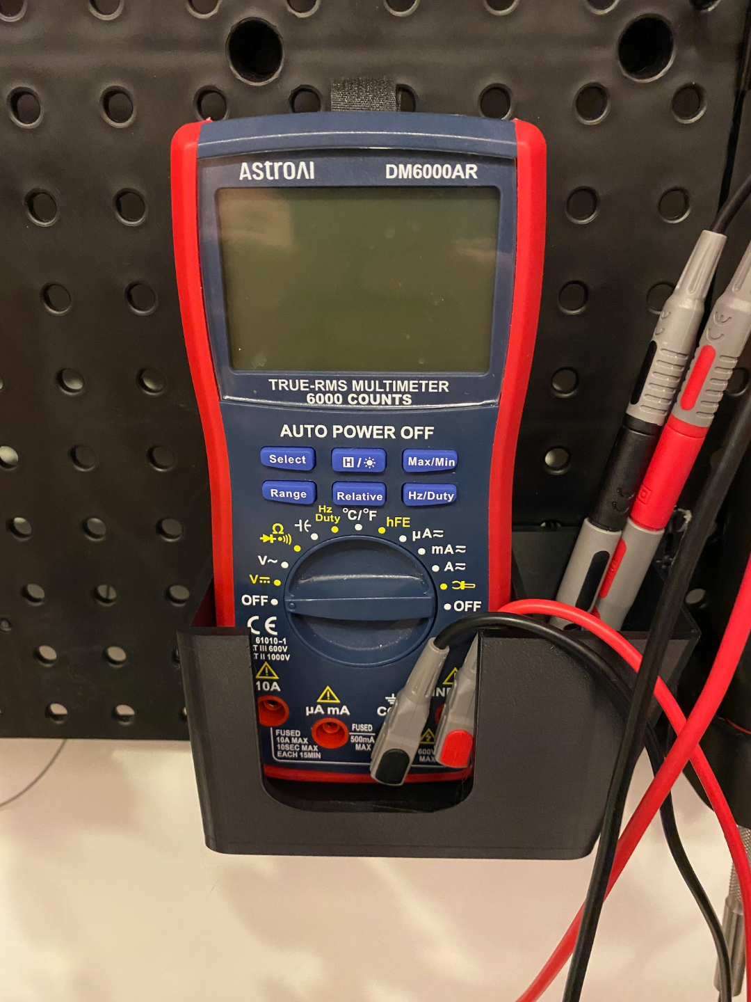 Multimeter Pegboard Holder (Expanded)