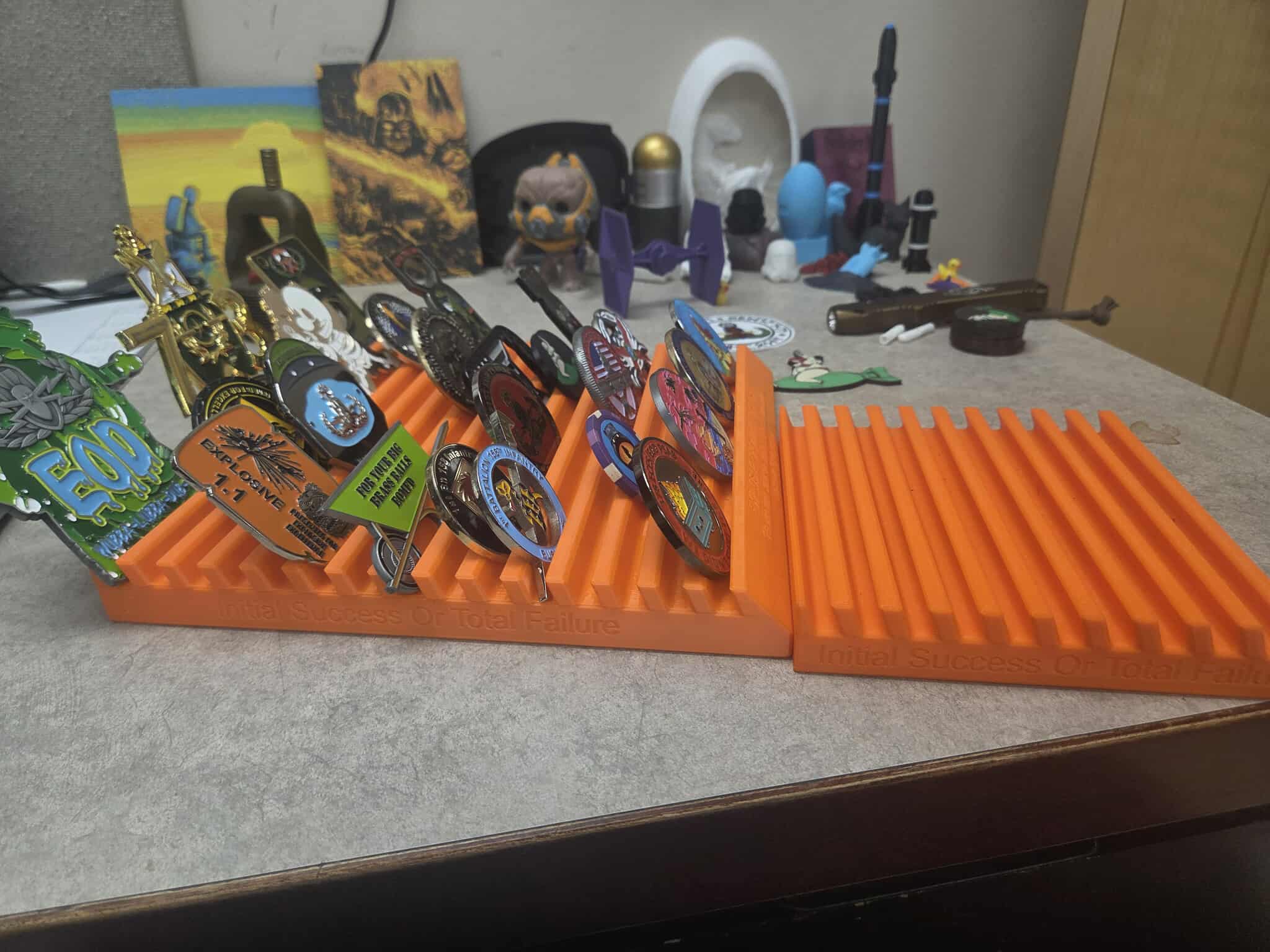 EOD themed Military Challenge Coin rack/holder