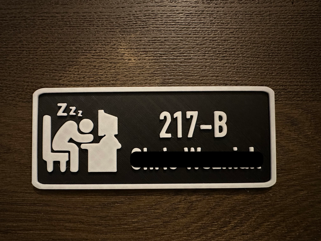 Blank Office Name Plate Icon on Left