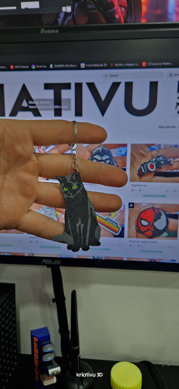 Keychain cat