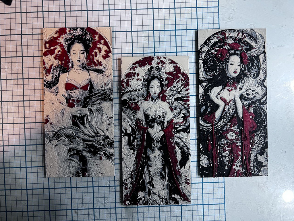 chinese dragon and chinese girl hueforge