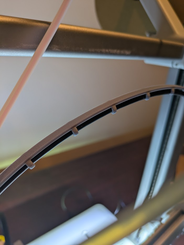 A1 usb cable guide - smoother clips and 5mm longer